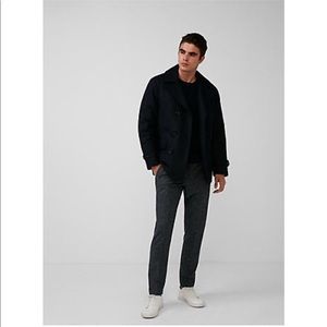 Express - lined wool trench w/ removable collar